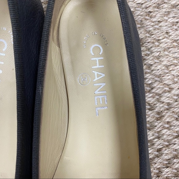 Authentic Chanel grey ballet flats 37.5 - Picture 4 of 12